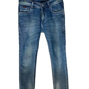 GAS Blue Skinny Jeans with Subtle Fading